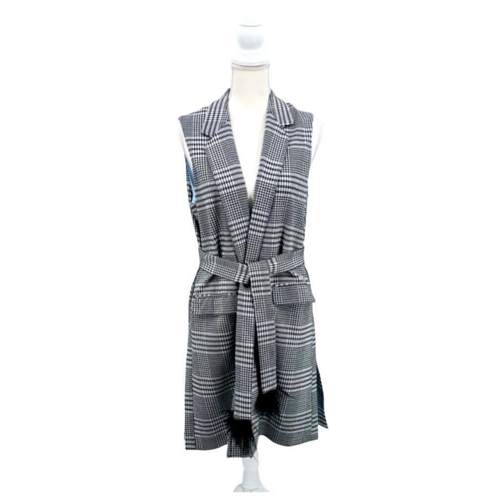 Vilagallo Vest Long Plaid - Picture 2 of 11